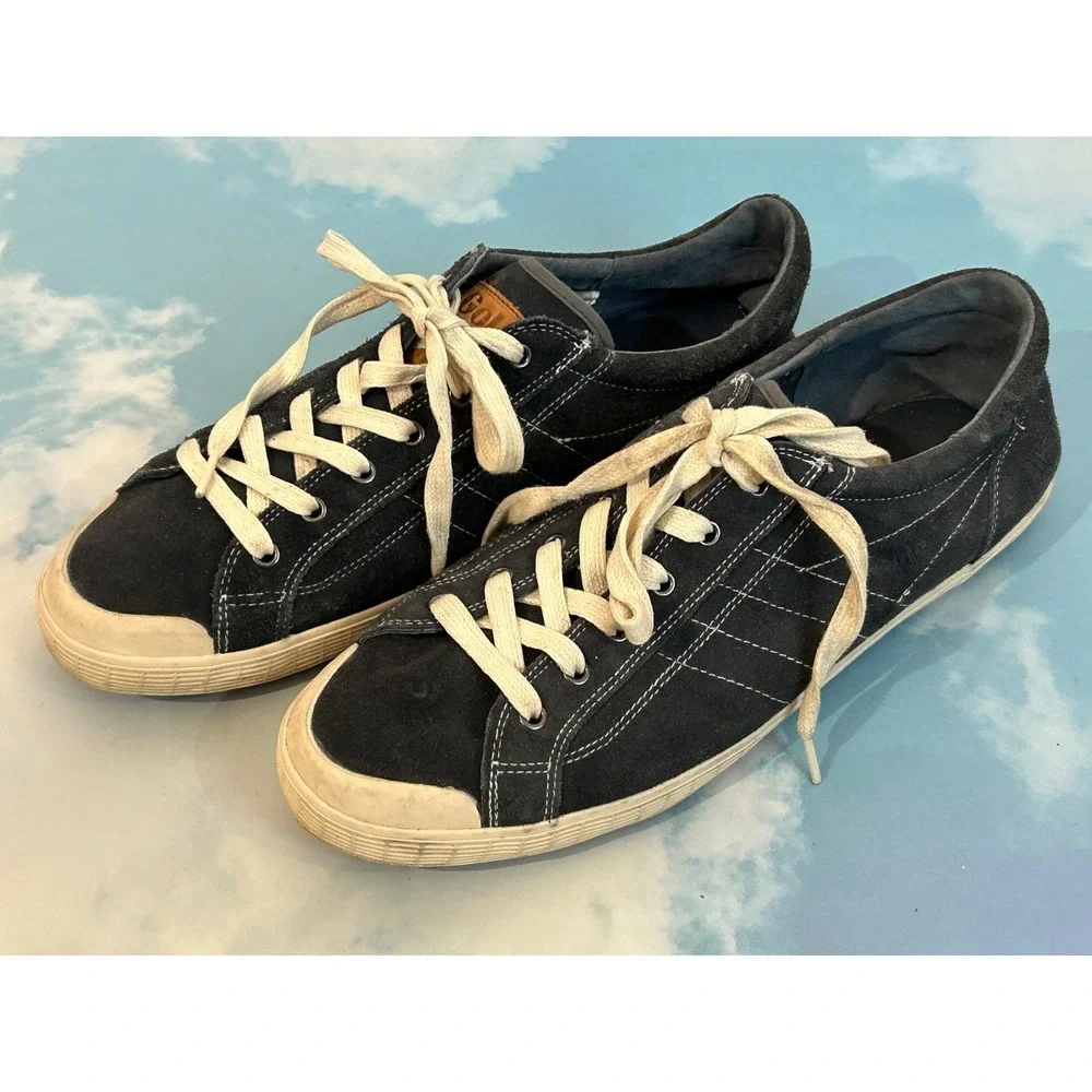 Gola Men's Sz 10‎ Otter Leather Suede Sneakers Blue Casual Shoes Low Top